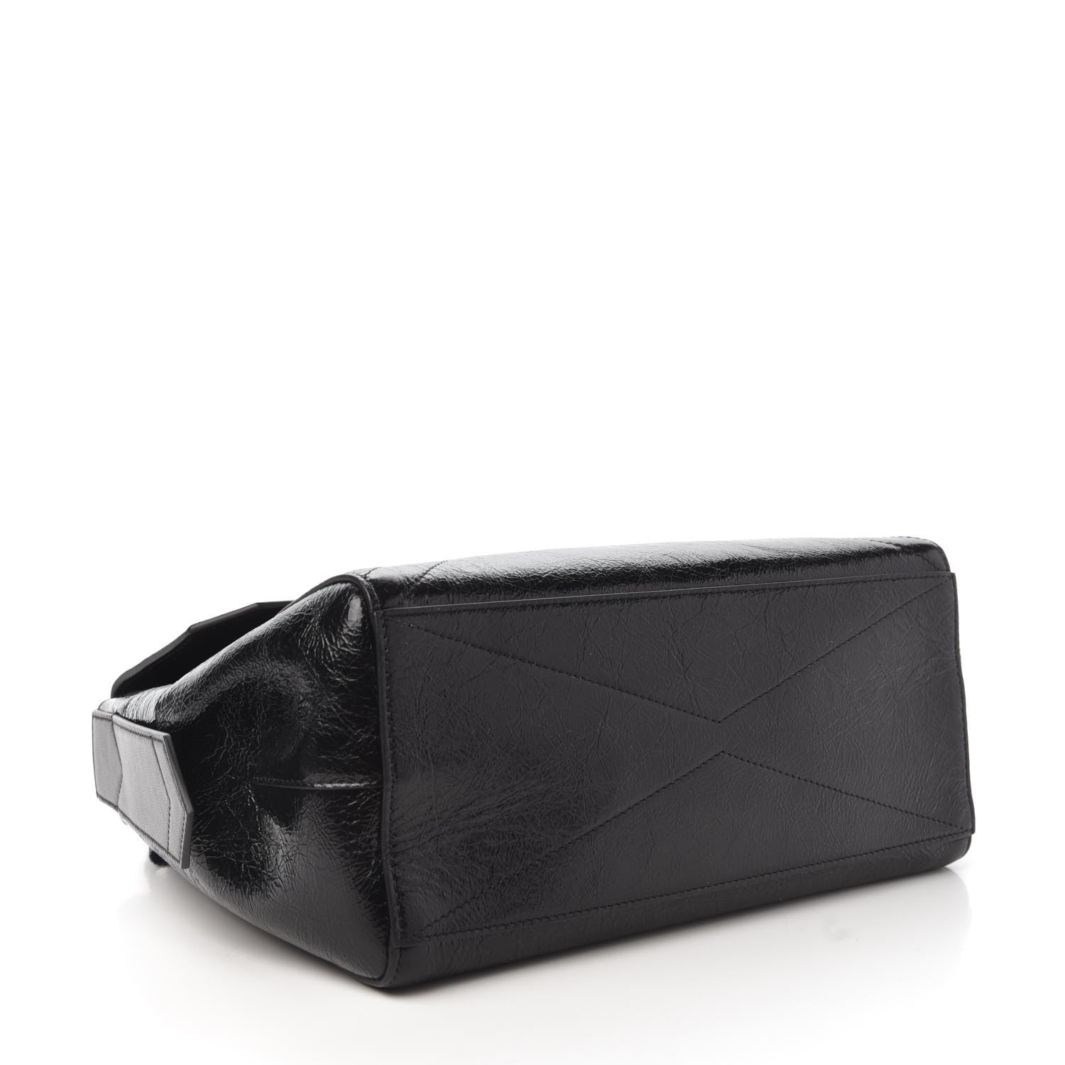 Givenchy Creased Patent Calfskin Medium ID Flap Black 4 of 9