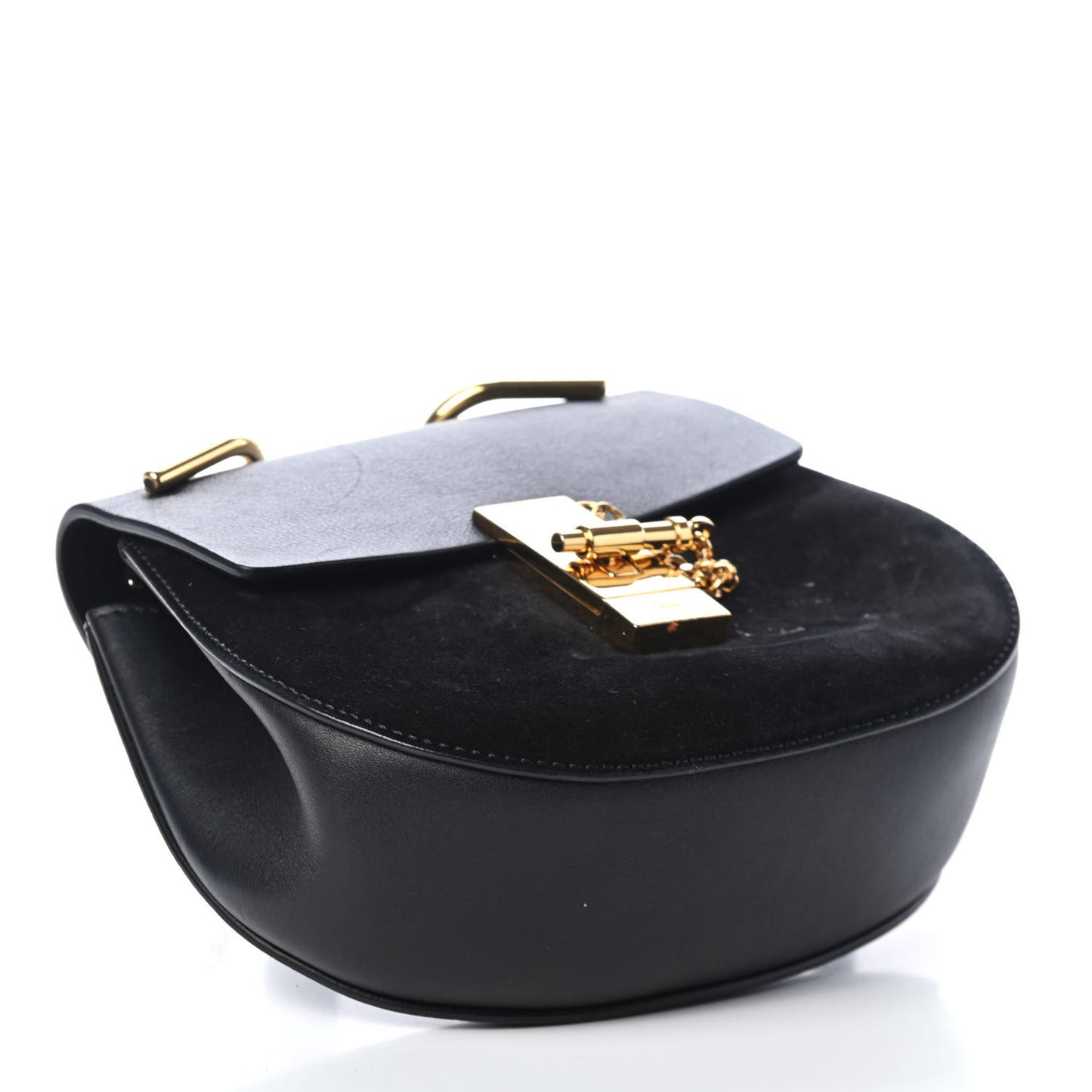 Grained Lambskin Drew Shoulder Bag Black