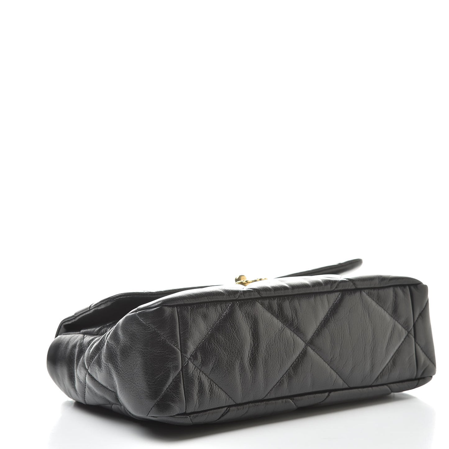 Goatskin Quilted Large 19 Flap Black