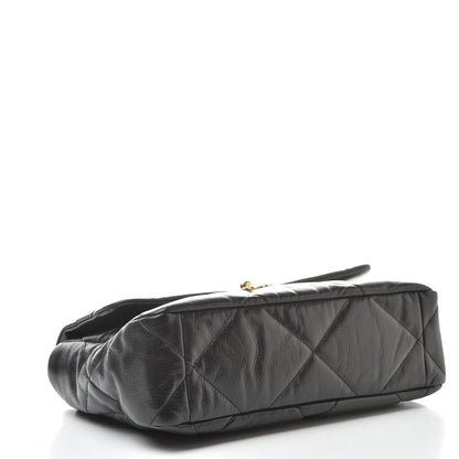 Chanel Goatskin Quilted Large 19 Flap Black 4 of 10