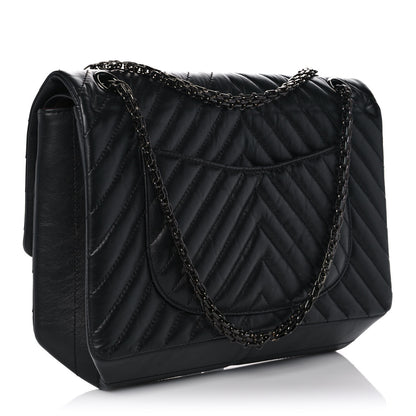Chanel Aged Calfskin Chevron Quilted 2.55 Reissue 226 So Black 4 of 23