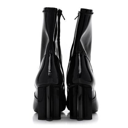 Louis Vuitton Patent Uniformes Silhouette Ankle Boots 38 Black 6 of 14