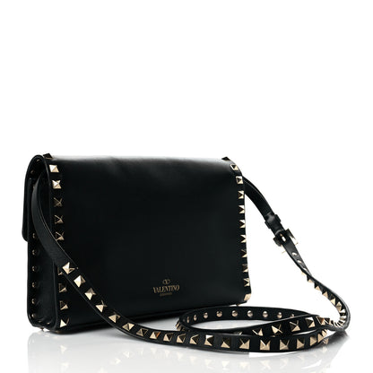 Valentino Garavani Vitello Medium Rockstud Flip Lock Crossbody Bag Black 3 of 9
