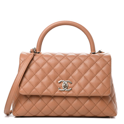 Chanel Caviar Quilted Small Coco Handle Flap Brown 1 of 11