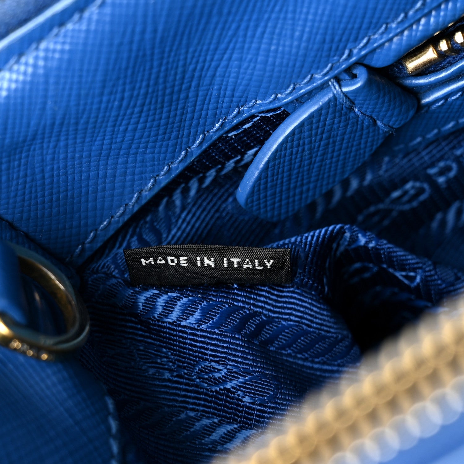 Prada Saffiano Lux Small Galleria Double Zip Tote Azzurro 7 of 9