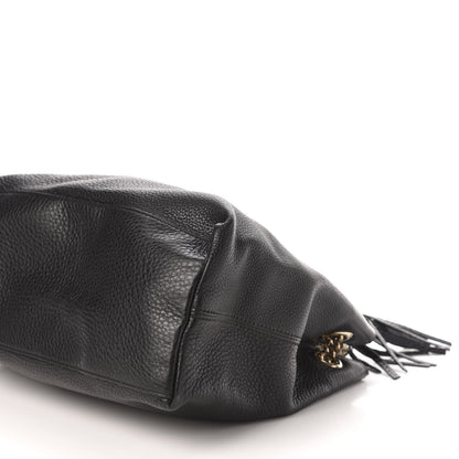 Gucci Pebbled Calfskin Medium Soho Chain Shoulder Bag Black 10 of 13