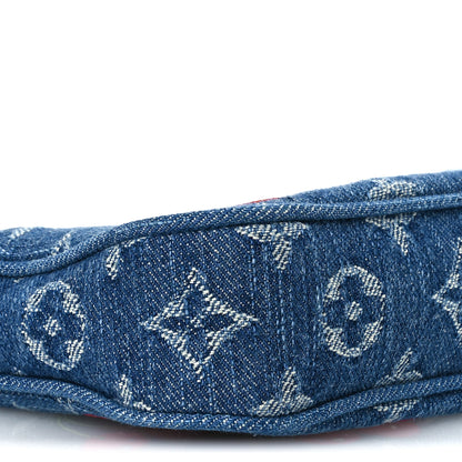Louis Vuitton LV X TM Monogram Denim Cerises Pochette Accessories Blue 9 of 11