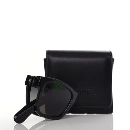 Chanel Nylon Metal Square Folding Sunglasses 6053 Black 8 of 8