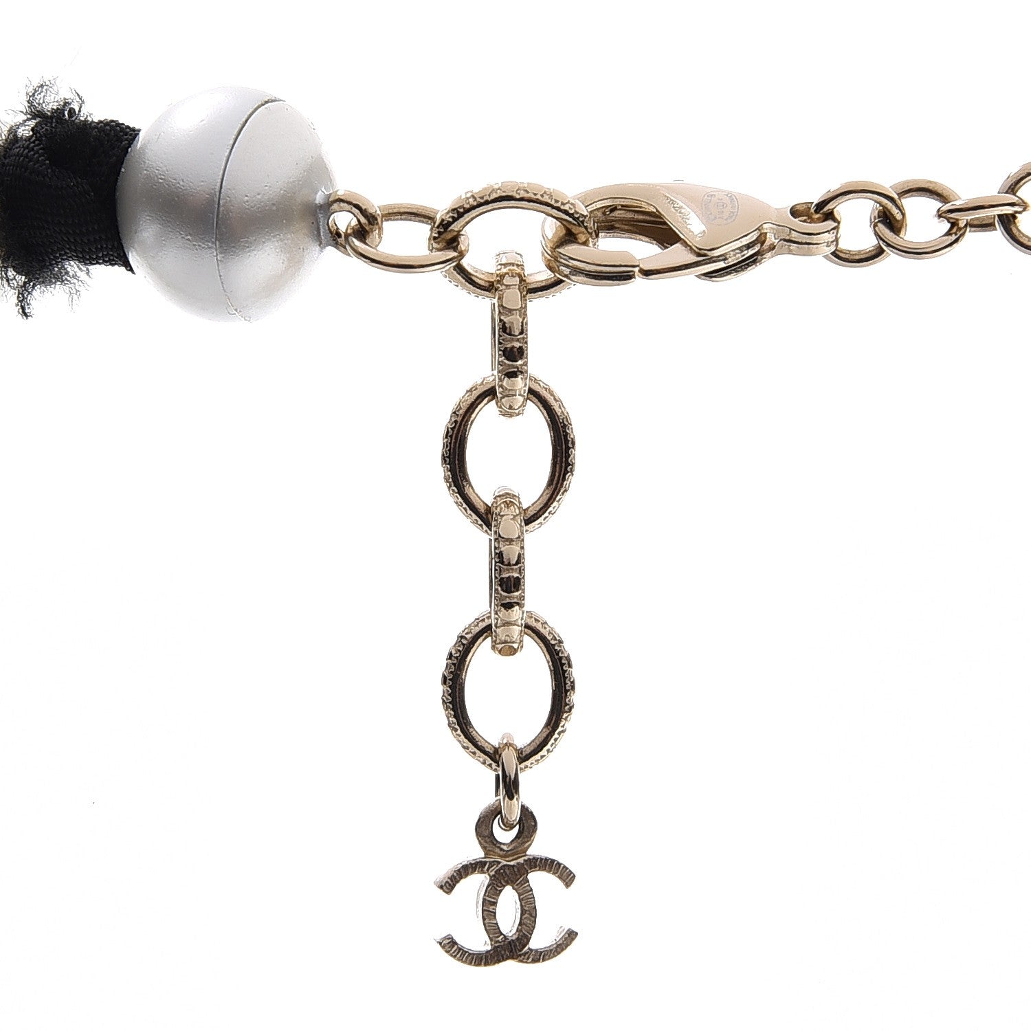 Chanel Graduated Pearl CC Long Necklace Gold 5 of 6