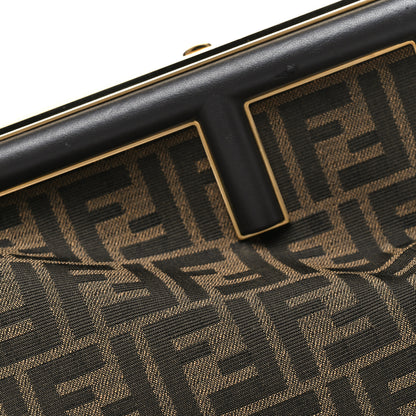 Fendi Shiny Nappa Fabric Jacquard FF 1974 Midi Fendi Tobacco Moro Ebano 8 of 10