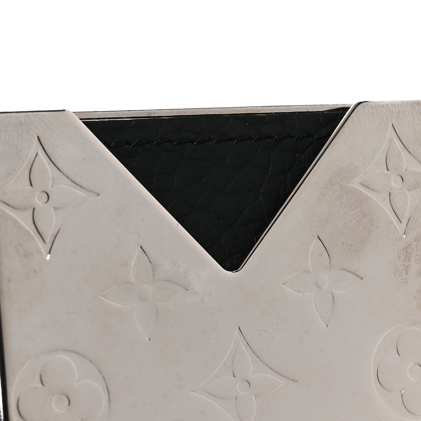 Metal Taurillon Monogram Card Holder