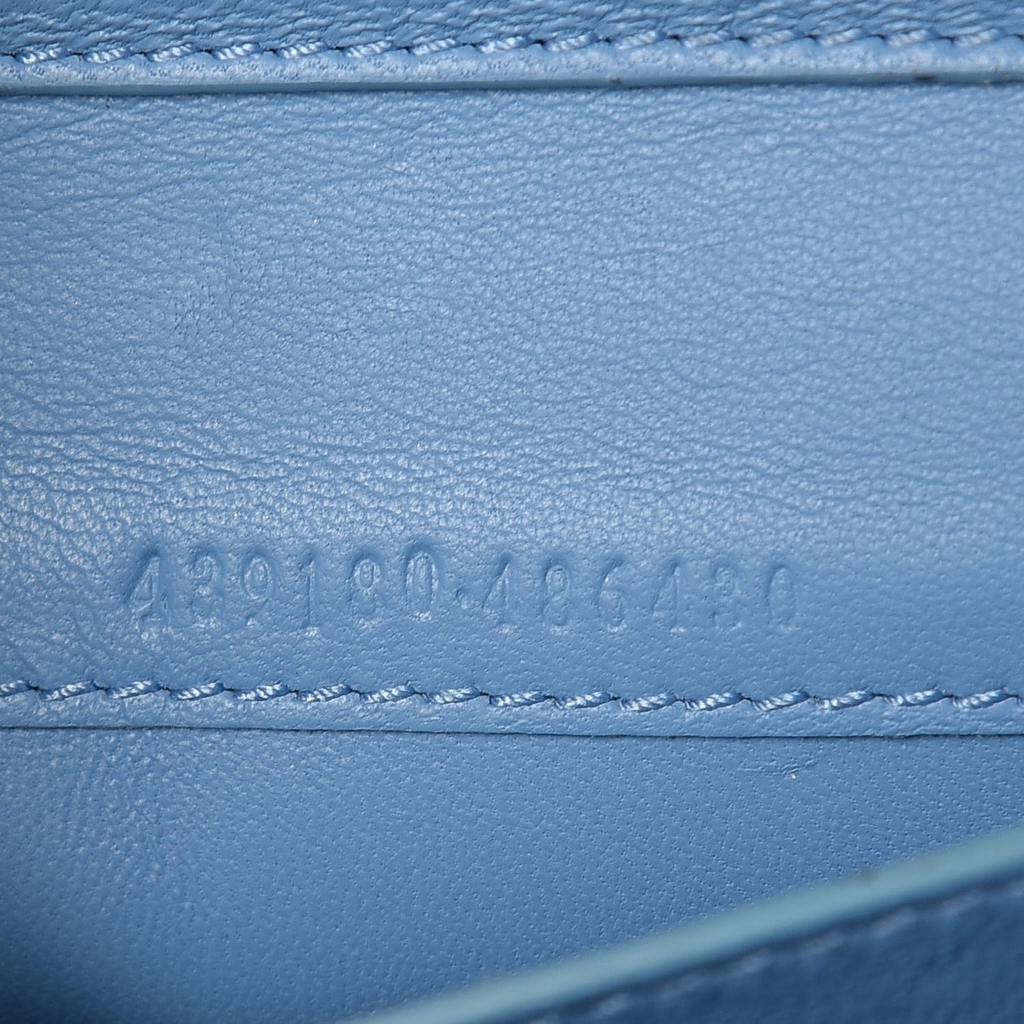 Calfskin Insignia Pouch with Strap Blue