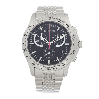 Gucci Stainless Steel 45mm G-Timeless Chronograph Quartz Watch Black 1 of 4