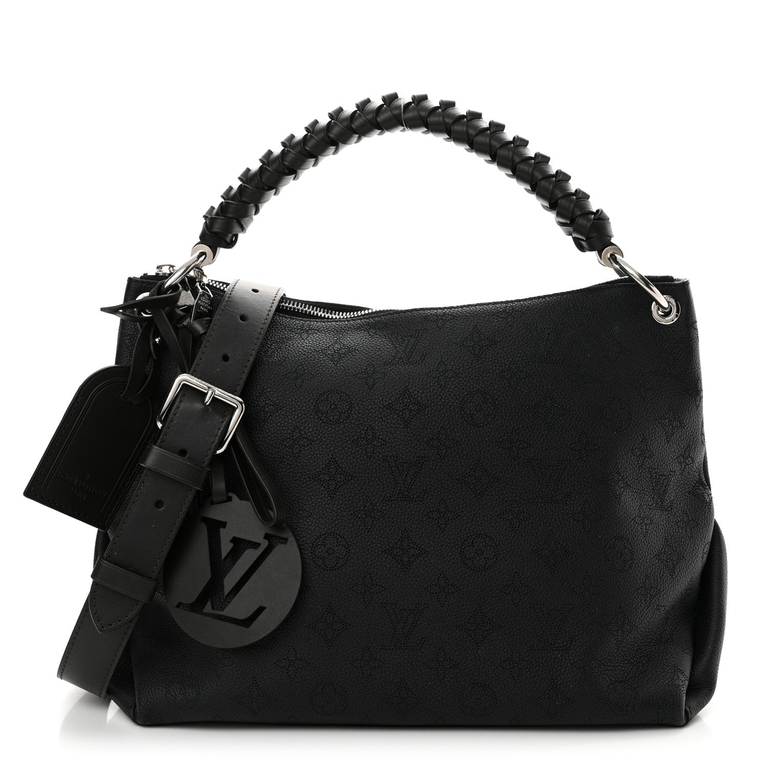 Louis Vuitton Mahina Beaubourg Hobo MM Black 1 of 10