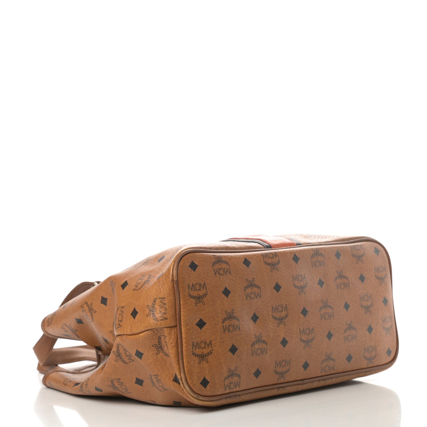 Visetos Crocodile Embossed Shopper Tote Cognac