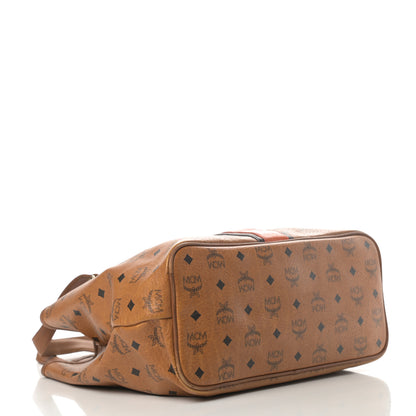 MCM Visetos Crocodile Embossed Shopper Tote Cognac 4 of 19