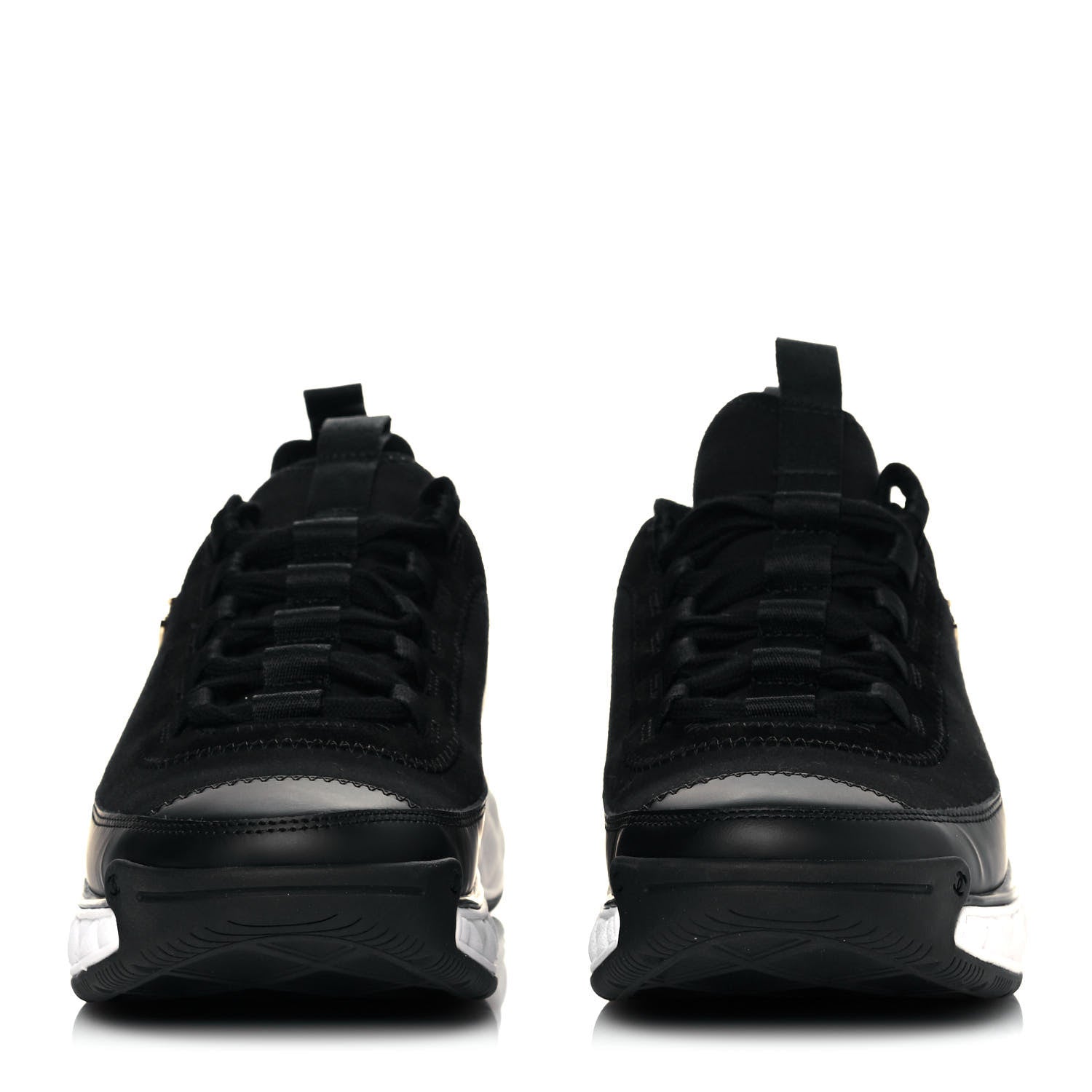 Chanel Velvet Calfskin Mixed Fibers CC Sneakers 38 Black 2 of 7