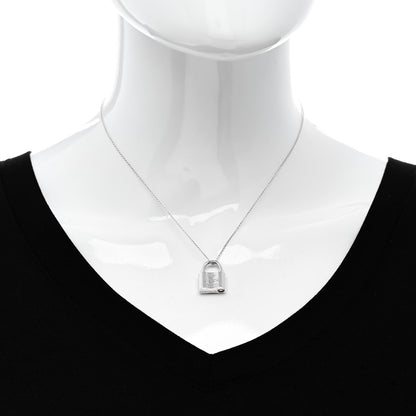 Tiffany Sterling Silver 1837 Lock Charm Pendant Necklace 2 of 6