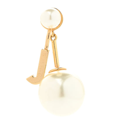 Christian Dior Pearl My ABCDior J Tribale Earring Gold 1 of 4