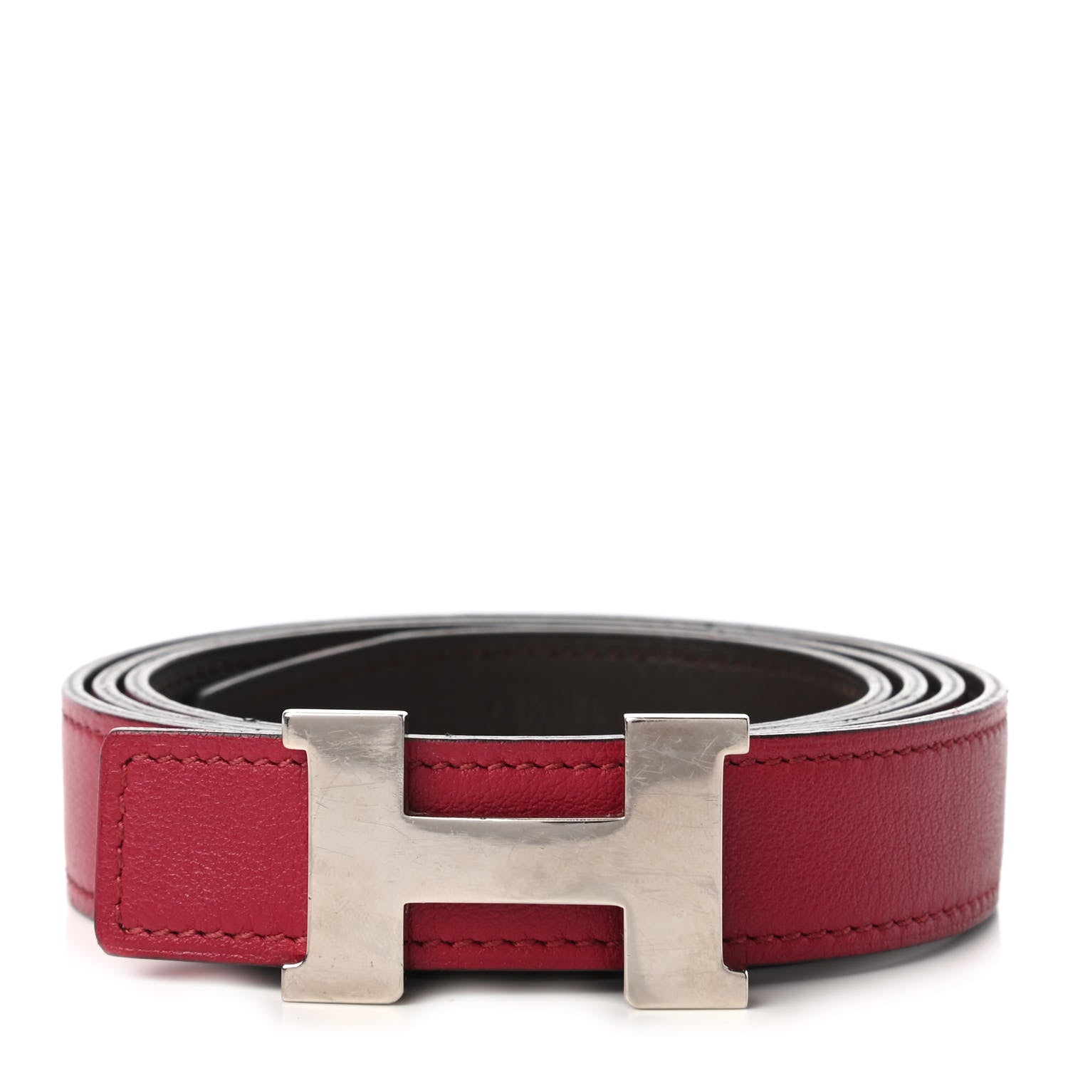 Hermes Swift 24mm Constance H Belt 95 Rubis Chocolate 1 of 5