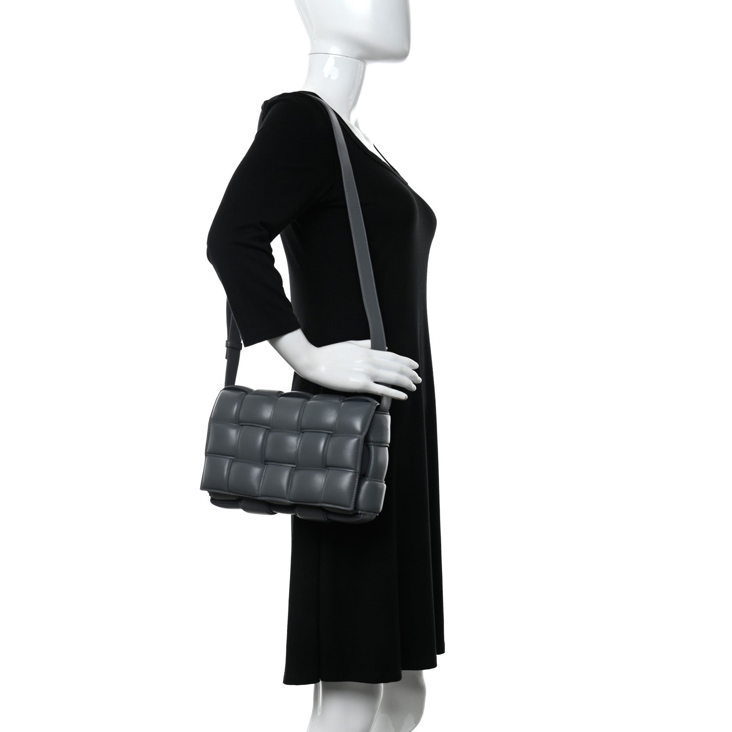 Bottega Veneta Nappa Maxi Intreccio Padded Cassette Crossbody Bag Thunder 2 of 7