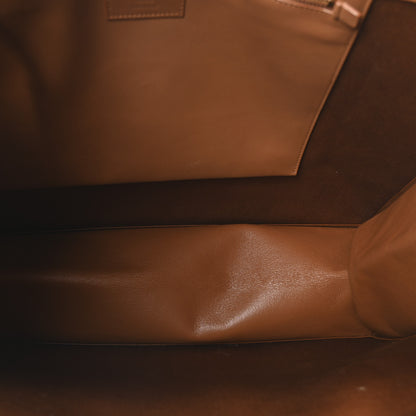 Saint Laurent Raffia Linen Calfskin Rive Gauche Tote Naturale Brown 5 of 10