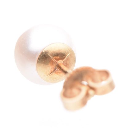 Mikimoto 18K Yellow Gold Akoya Pearl 7-7.5mm Stud Earrings 4 of 4