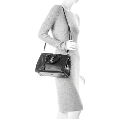 Saint Laurent Calfskin Small Monogram Cabas Black 2 of 5