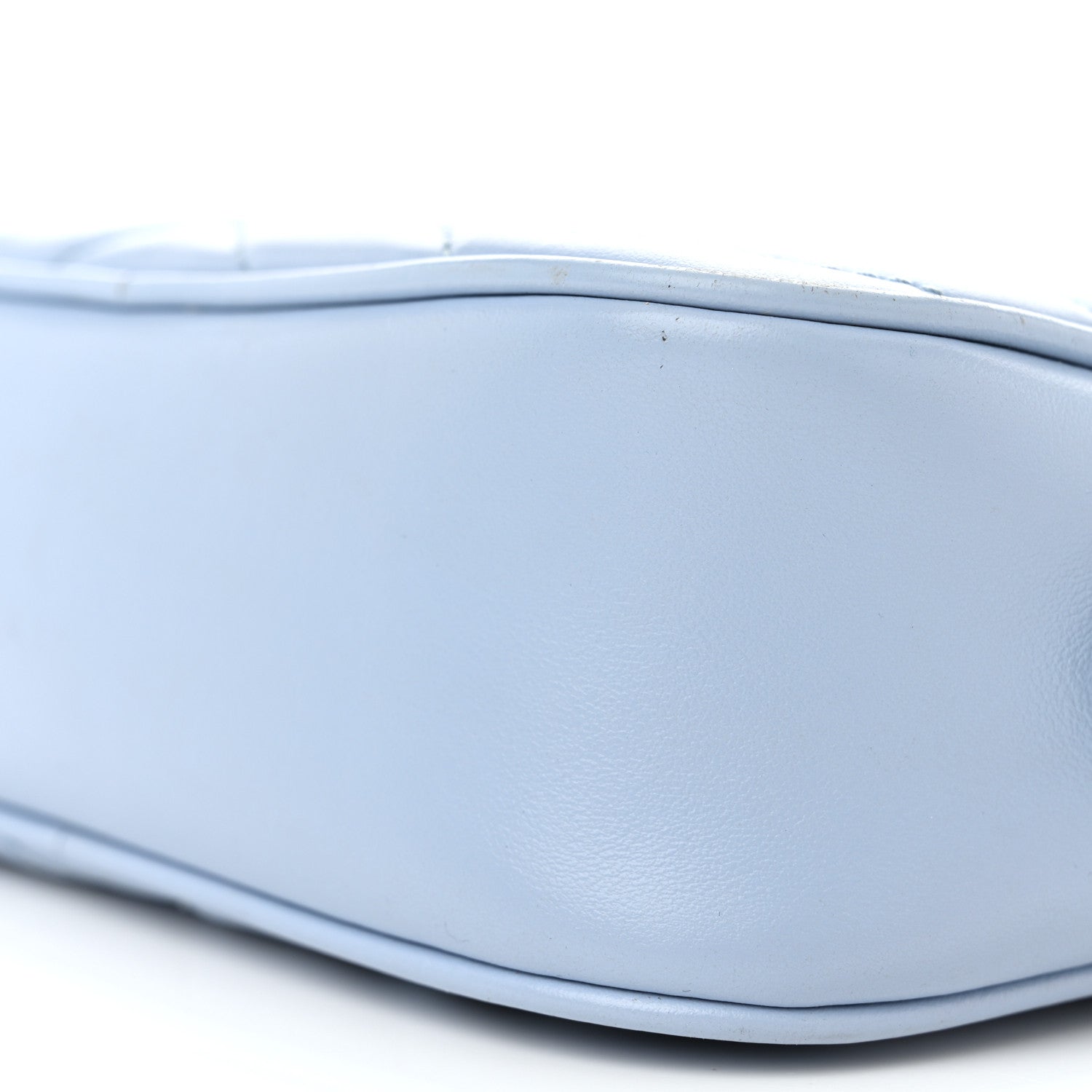 Gucci Calfskin Matelasse Mini GG Marmont Chain Shoulder Bag Porcelain Light Blue 10 of 16