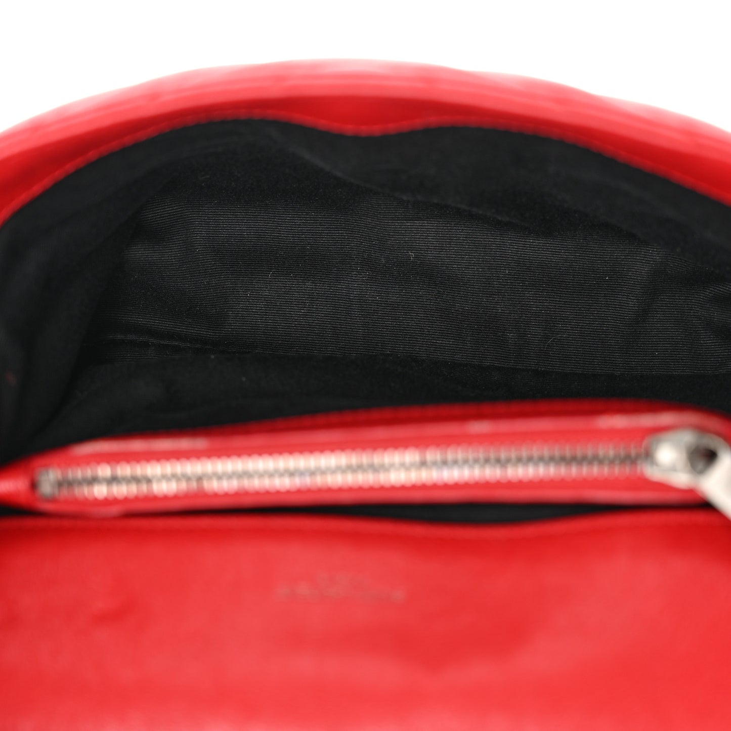 Sheepskin Matelasse Chevron Monogram Medium College Bag Rouge