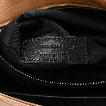 Saint Laurent Crinkled Calfskin Matelasse Monogram Medium Niki Chain Satchel Caramel 6 of 10