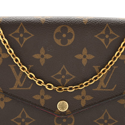 Louis Vuitton Monogram Pochette Felicie Chain Wallet Fuchsia 14 of 16