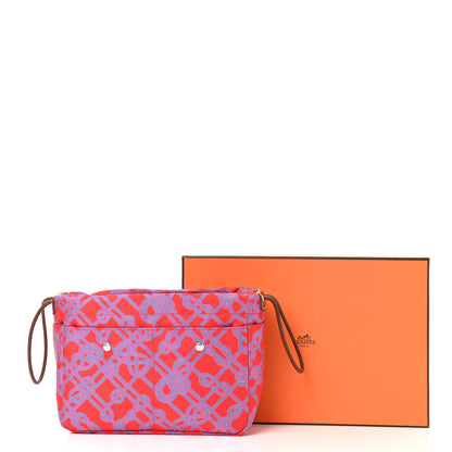 Hermes Silk Barenia Noeud Marin Fourbi 20 PM Pouch Rouge de Coeur Fauve 9 of 9