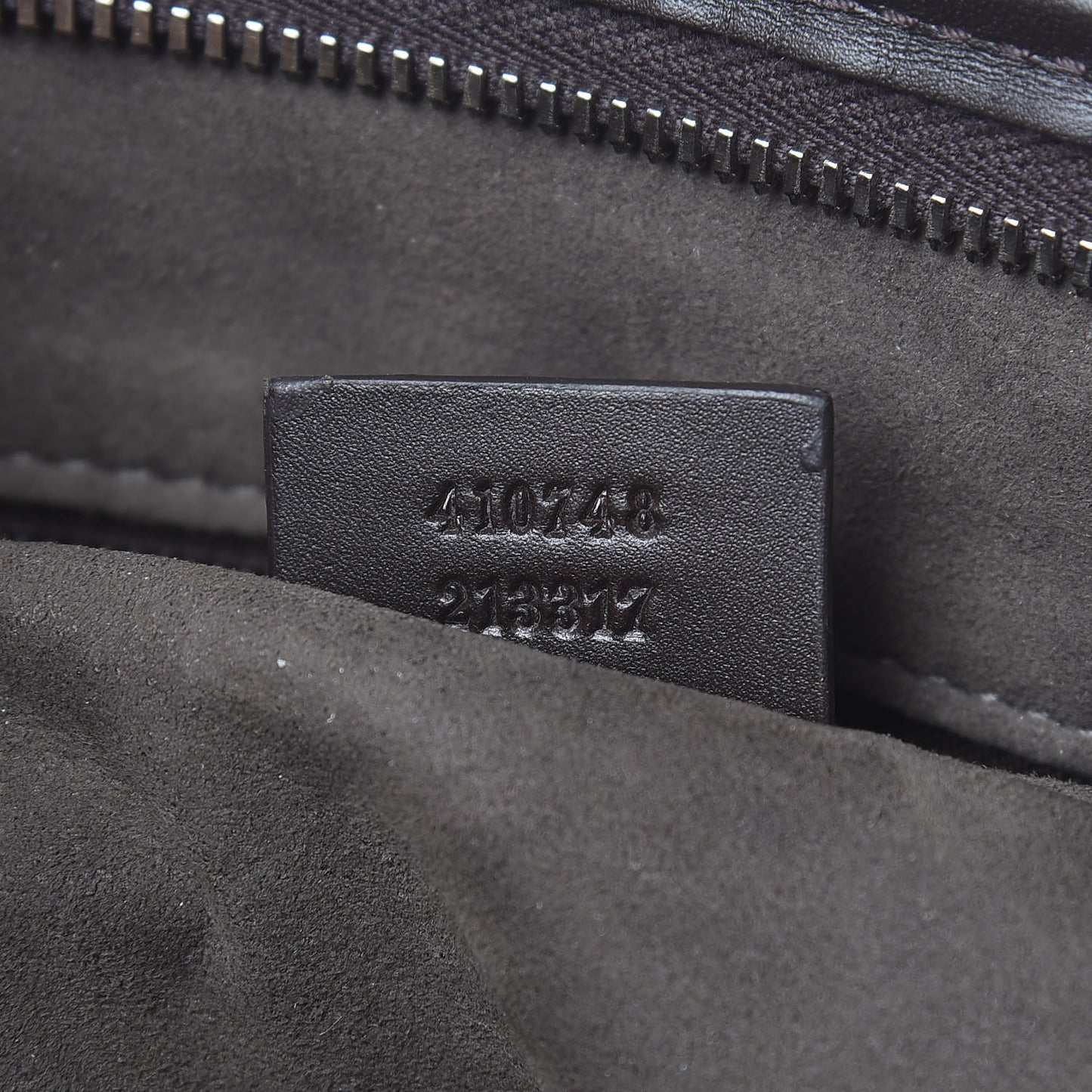 GG Supreme Monogram Medium Zippered Tote Dark Brown