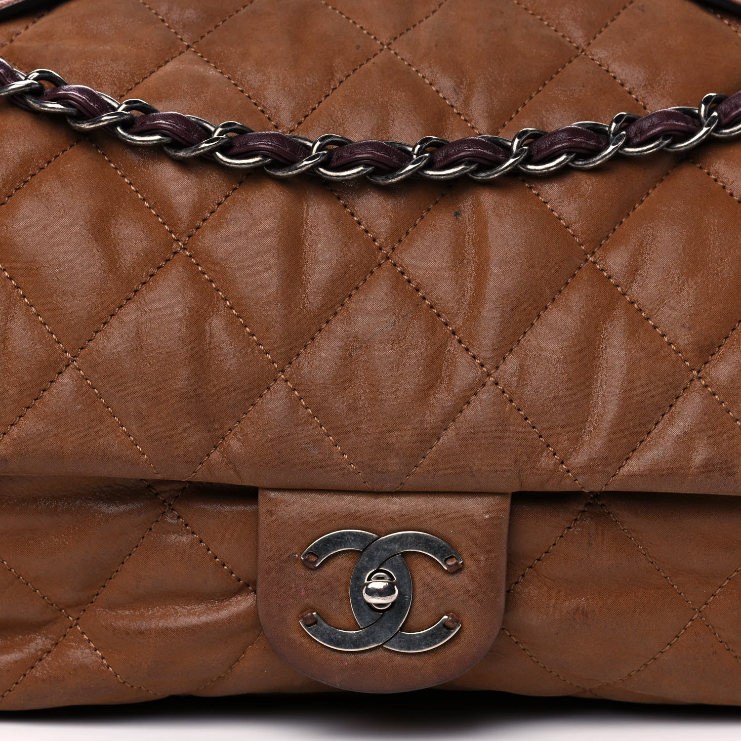 Chanel Iridescent Calfskin Jumbo In The Mix Flap Brown 8 of 12