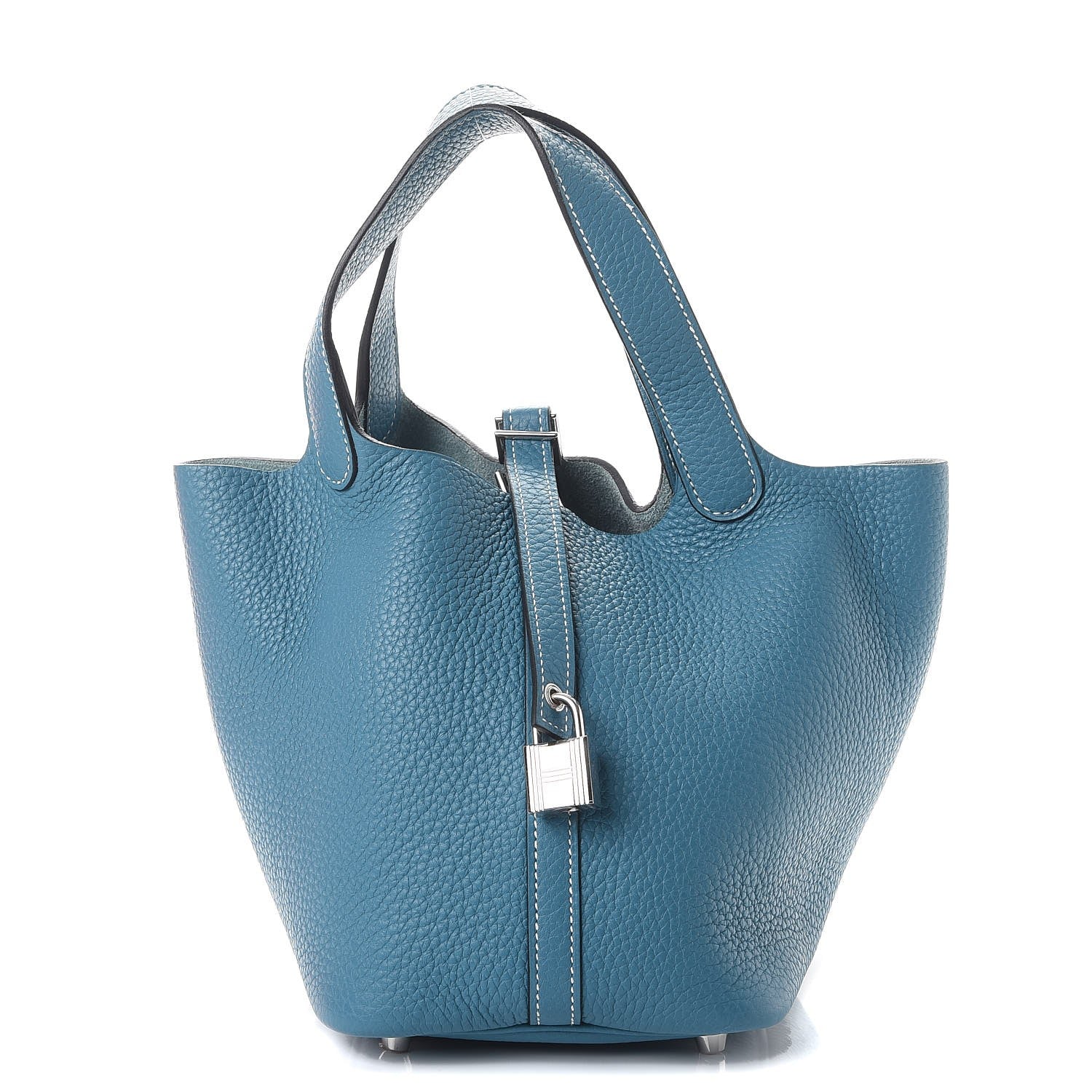 Hermes Taurillon Clemence Picotin Lock 18 PM Blue Jean 1 of 8