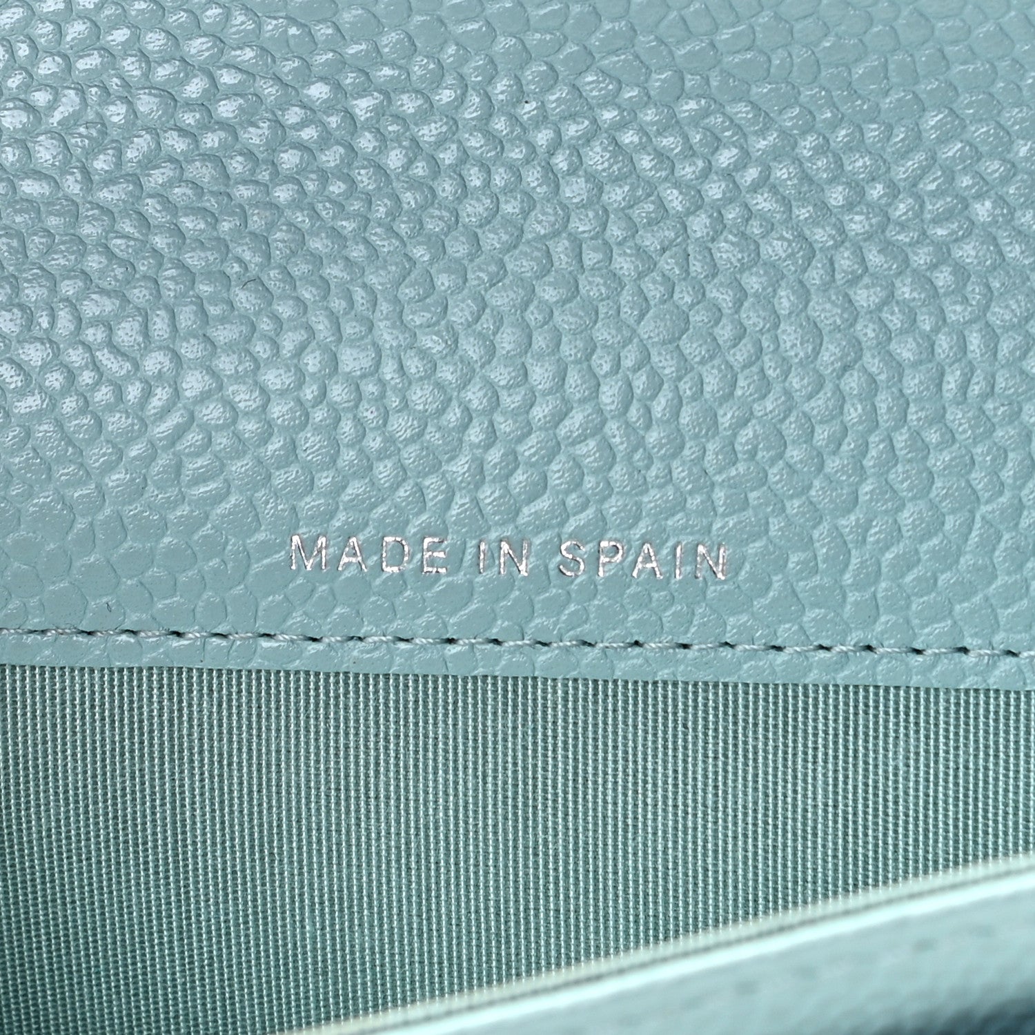 Chanel Caviar Chevron Quilted Boy Card Holder Light Blue 6 of 10