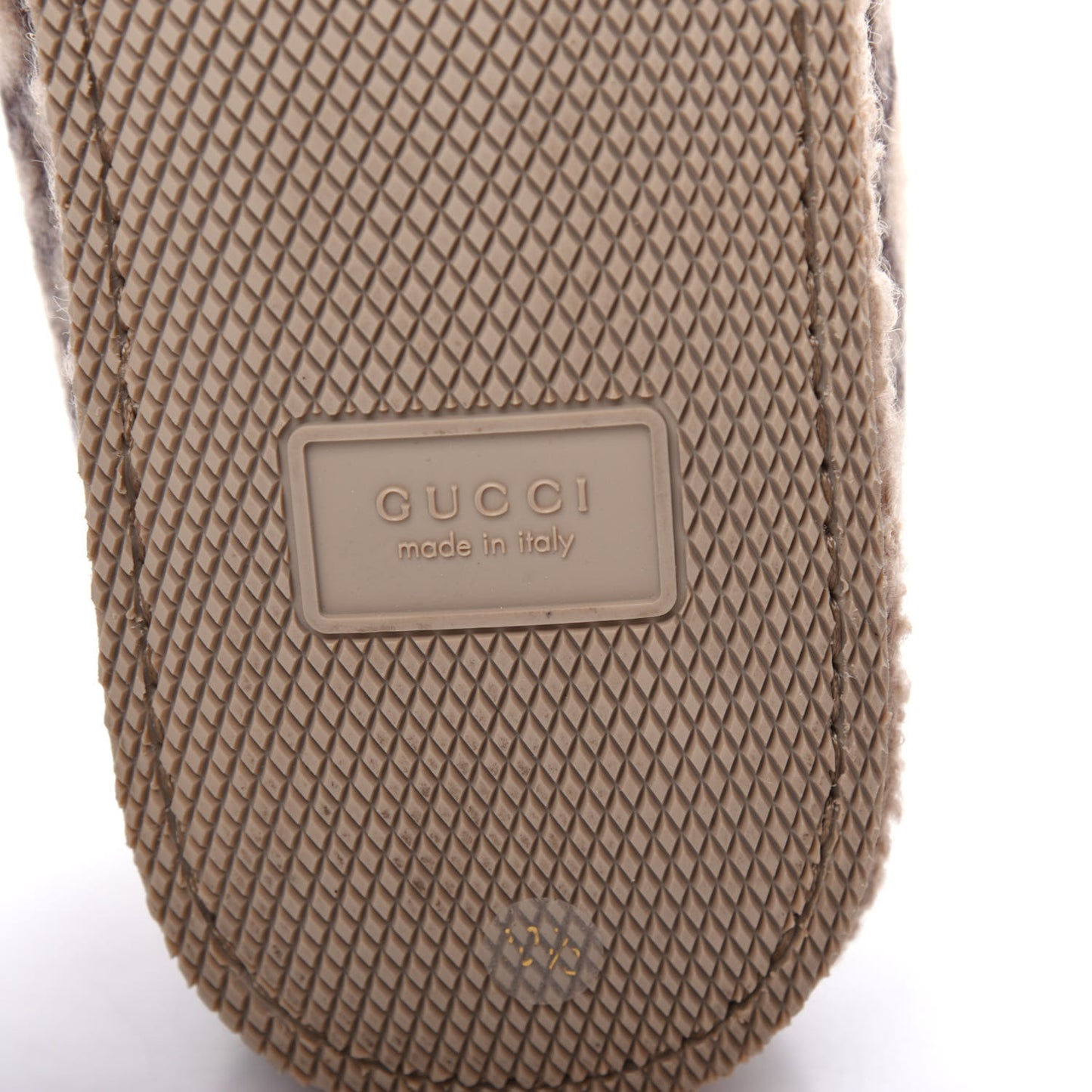 Covered Wool GG Monogram Mens Fria Horsebit Loafers 10.5 Beige Ebony Black Butterscotch