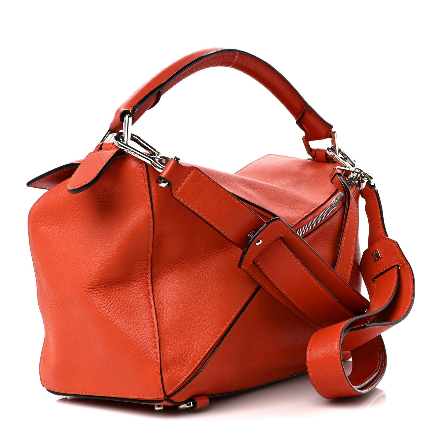 Calfskin Medium Puzzle Bag Orange