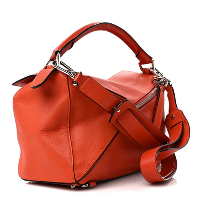 Loewe Calfskin Medium Puzzle Bag Orange 3 of 10