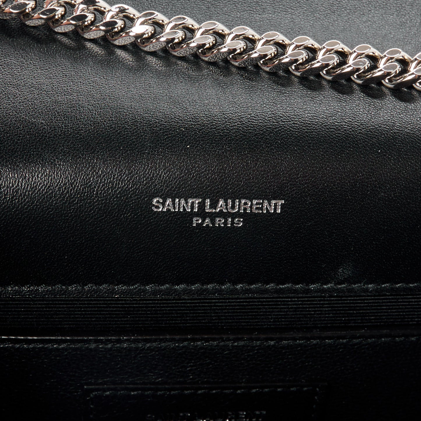 Suede Medium Classic Monogram Kate Tassel Satchel Black