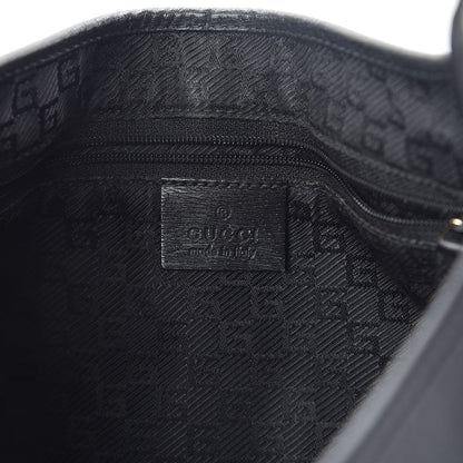 Gucci Calfskin Bamboo Handle Shoulder Bag Black 6 of 8