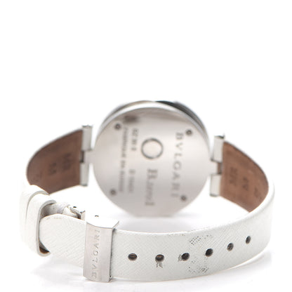Bulgari Stainless Steel Calfskin Diamond Mother of Pearl 30mm B.zero1 Floral Quartz Watch 3 of 6