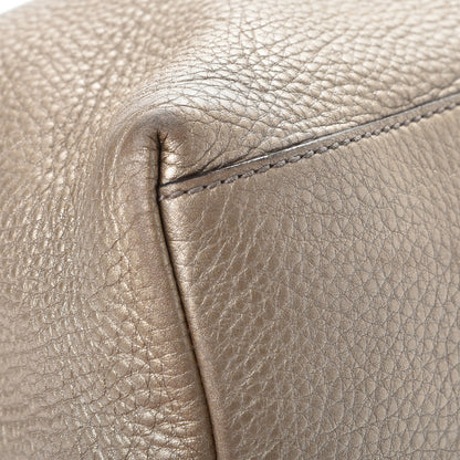 Gucci Metallic Pebbled Calfskin Medium Soho Chain Shoulder Bag Golden Beige 14 of 16