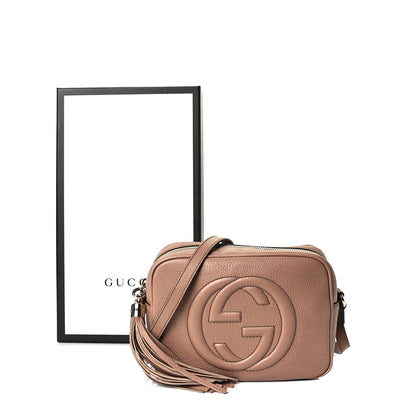 Gucci Pebbled Calfskin Small Soho Disco Bag Camelia 8 of 8
