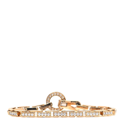 Cartier 18K Yellow Gold Diamond Agrafe Link Bracelet 3 of 7