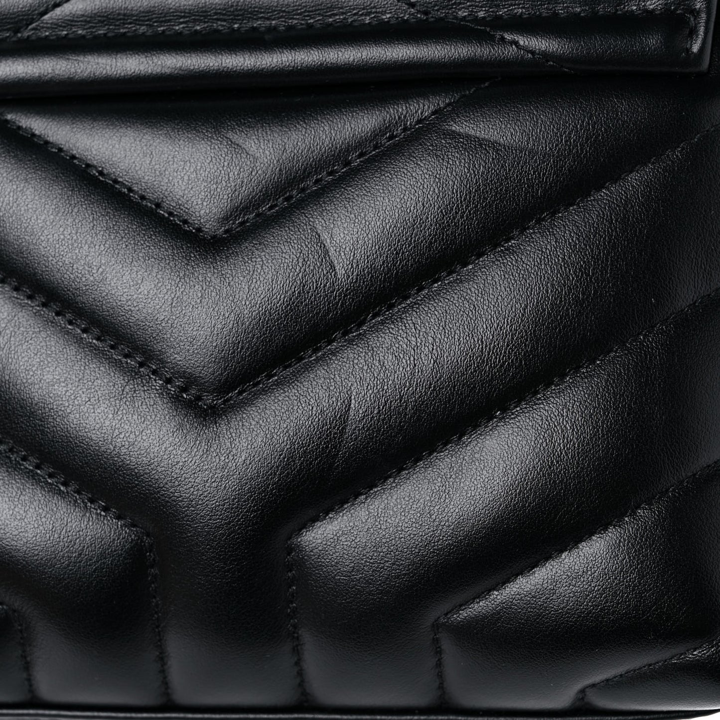 Calfskin Y Quilted Monogram Toy Loulou Crossbody Bag Black