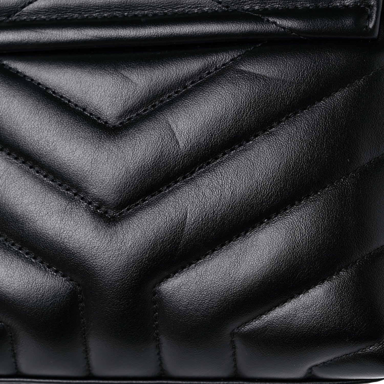 Saint Laurent Calfskin Y Quilted Monogram Toy Loulou Crossbody Bag Black 11 of 13