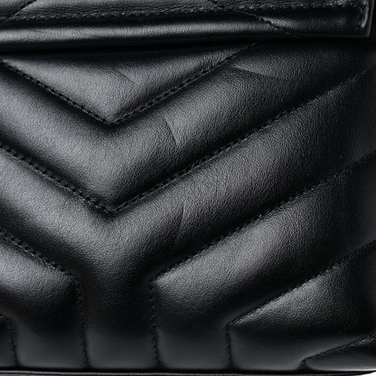 Saint Laurent Calfskin Y Quilted Monogram Toy Loulou Crossbody Bag Black 11 of 13