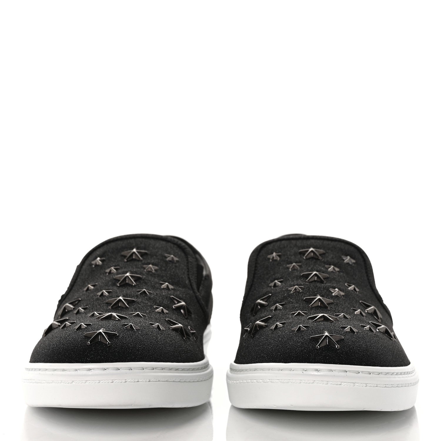 Jimmy Choo Fine Glitter Suede Mens Grove Sneakers 41 Black 2 of 8